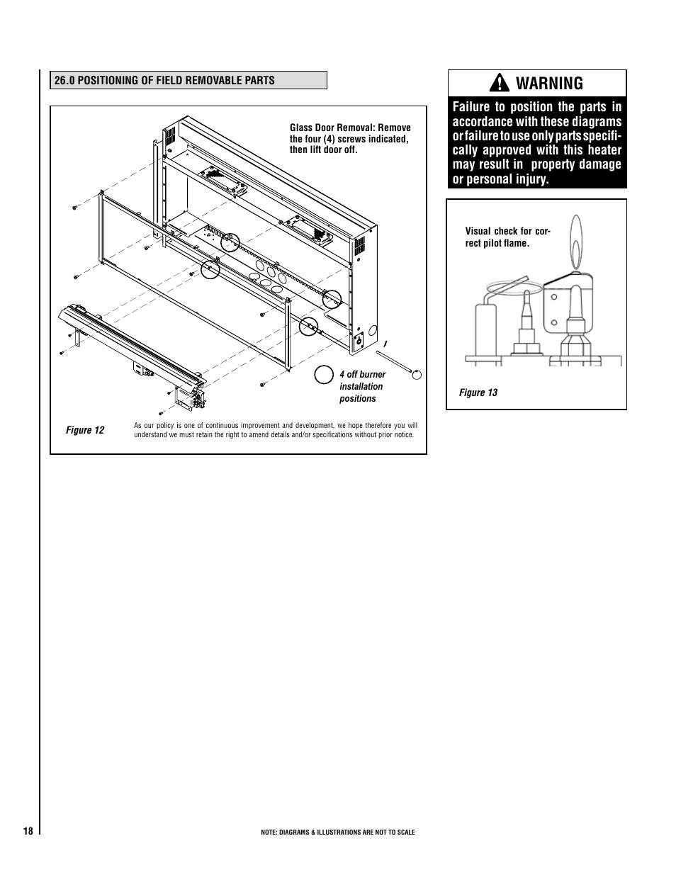 Warning | Lennox Hearth X-Fires WS User Manual | Page 18 / 20