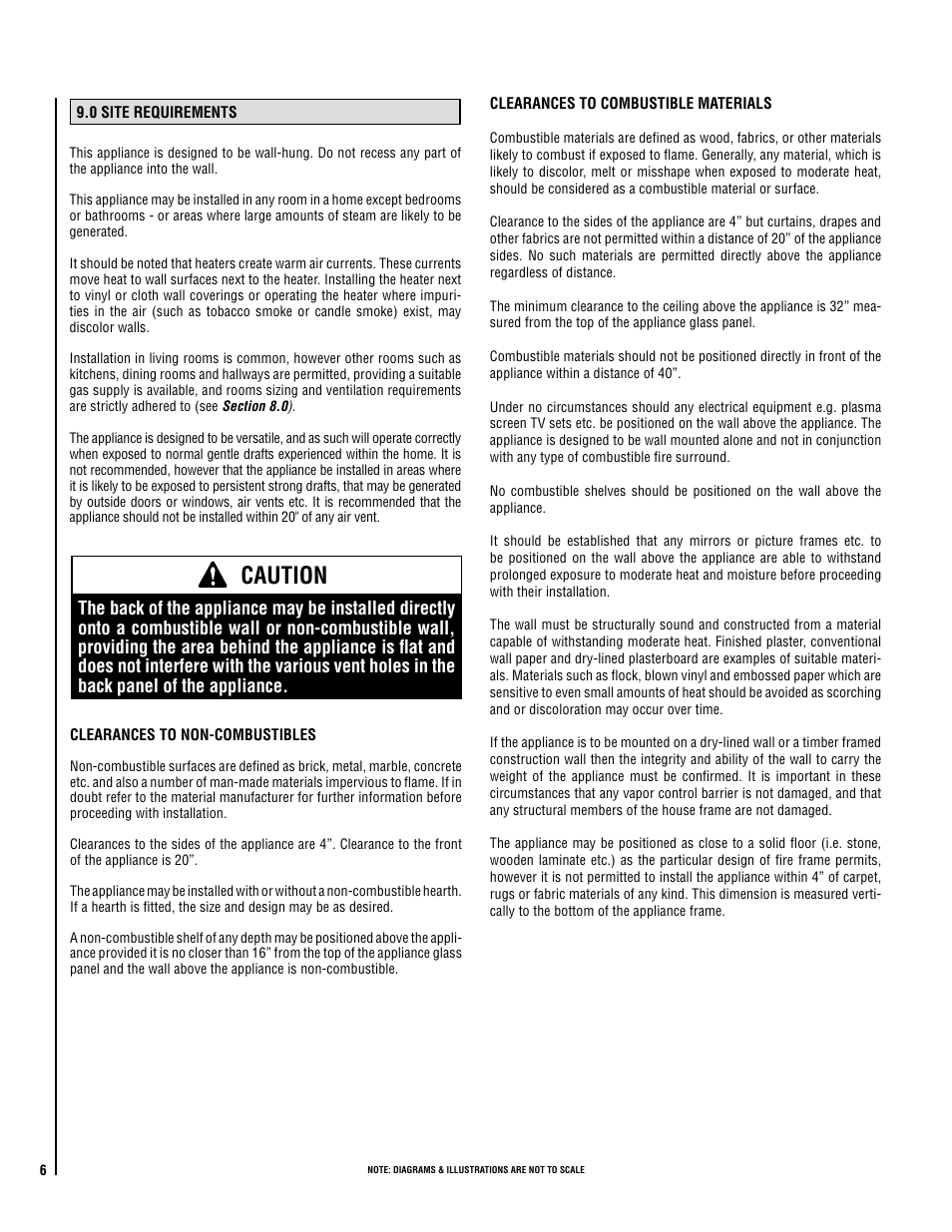 Caution | Lennox Hearth X-Fires WS User Manual | Page 6 / 20