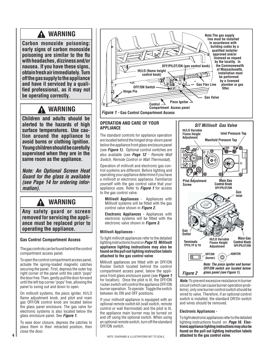 Warning | Lennox Hearth MPD35ST-NM User Manual | Page 4 / 20