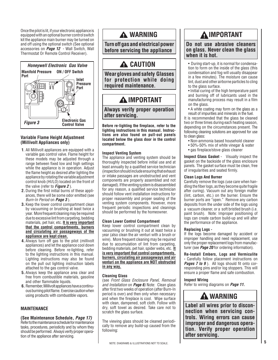 Warning, Caution, Important | Always verify proper operation after servicing | Lennox Hearth MPD35ST-NM User Manual | Page 5 / 20