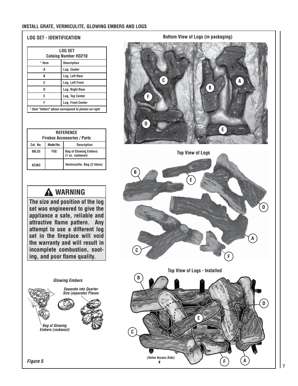 Warning | Lennox Hearth MPD35ST-NM User Manual | Page 7 / 20