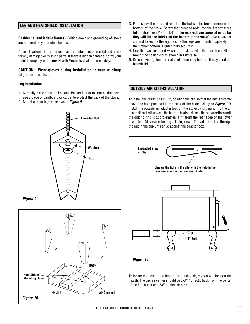 Lennox Hearth LEGACY S260 T-TOP User Manual | Page 11 / 34