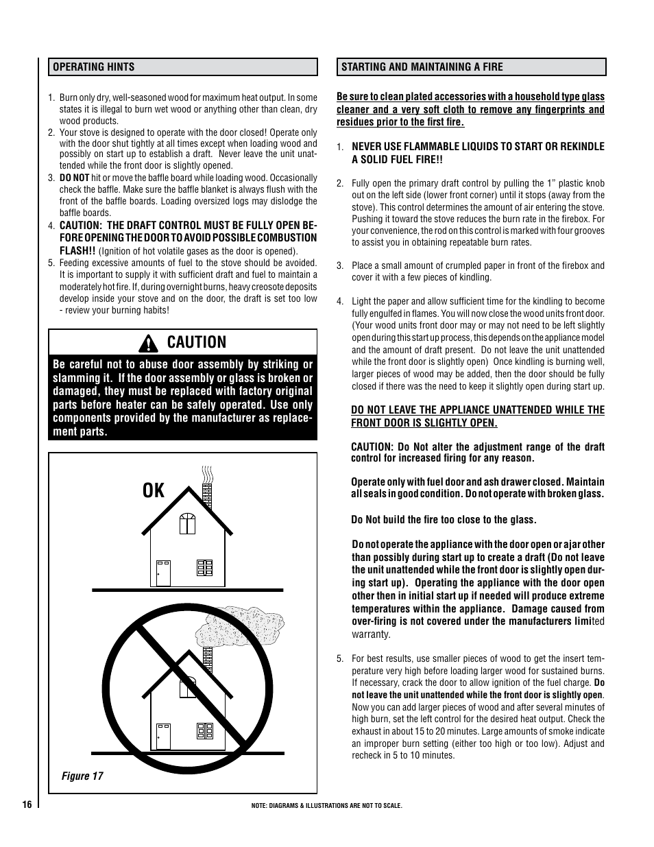 Caution | Lennox Hearth LEGACY S260 T-TOP User Manual | Page 16 / 34