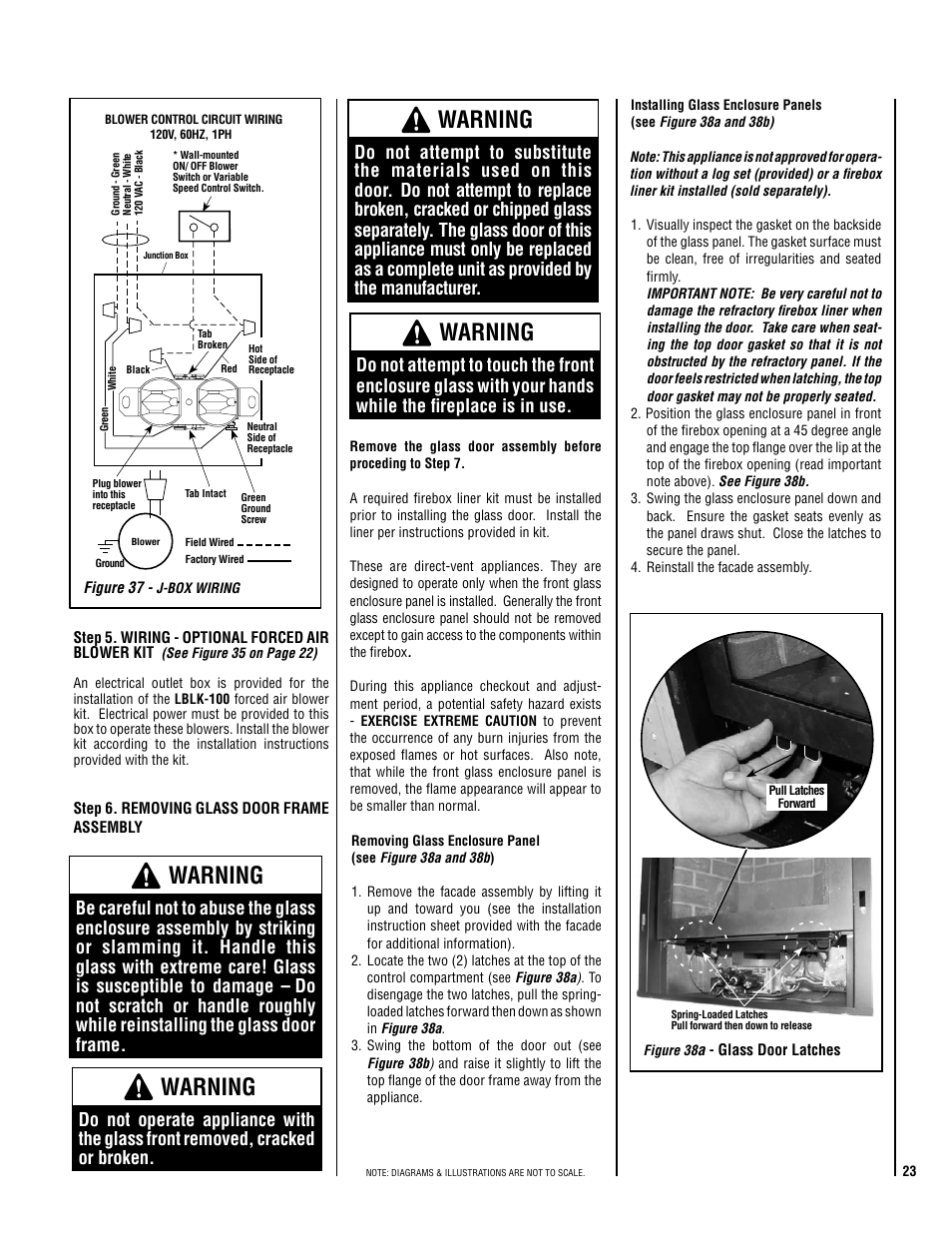 Warning | Lennox Hearth ADAGIO-MP User Manual | Page 23 / 32