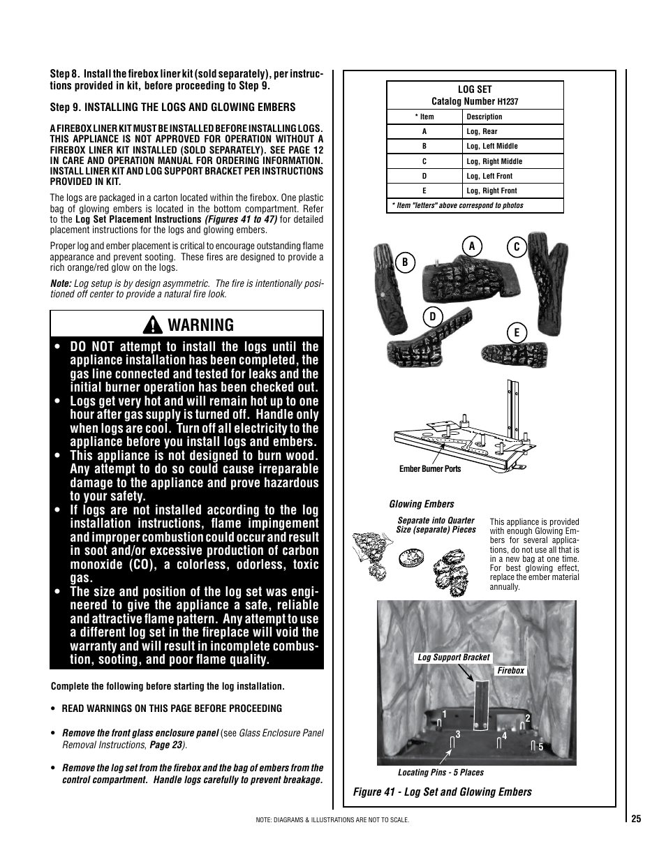 Warning | Lennox Hearth ADAGIO-MP User Manual | Page 25 / 32