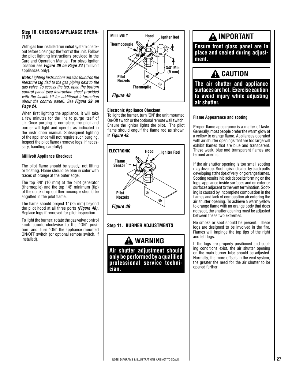 Warning, Important, Caution | Lennox Hearth ADAGIO-MP User Manual | Page 27 / 32