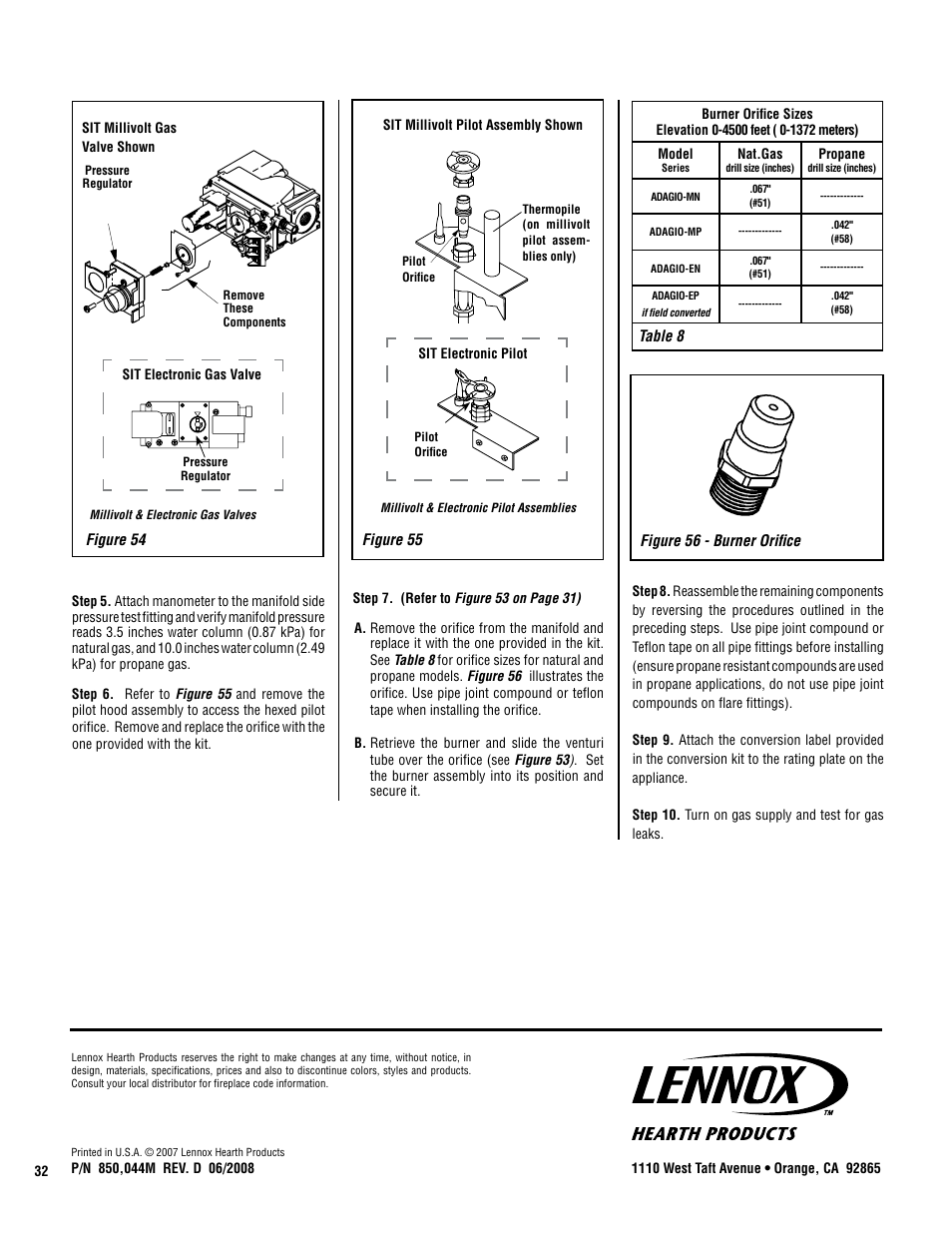 Lennox Hearth ADAGIO-MP User Manual | Page 32 / 32