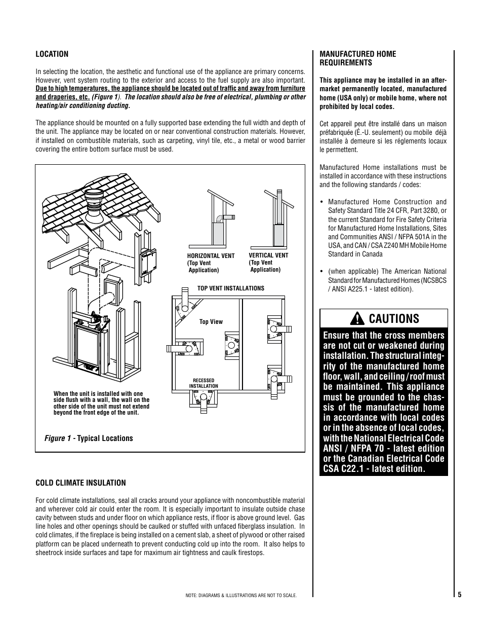 Cautions | Lennox Hearth ADAGIO-MP User Manual | Page 5 / 32