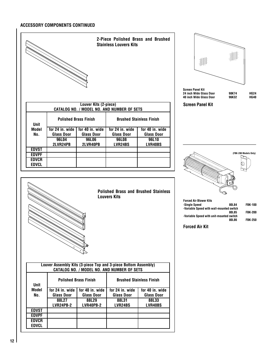 Lennox Hearth ELITE MPTSVDE User Manual | Page 12 / 24