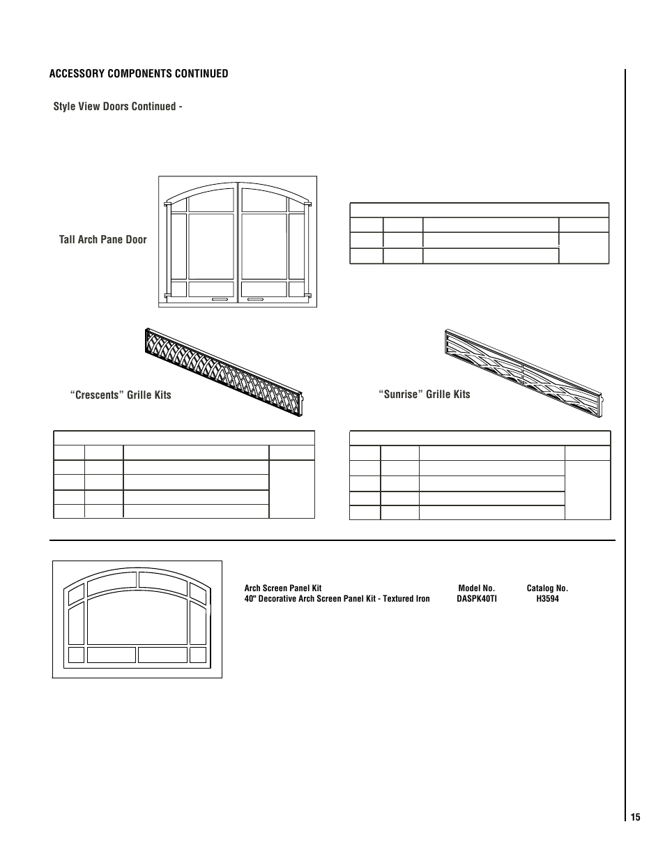 Accessory components continued | Lennox Hearth ELITE MPTSVDE User Manual | Page 15 / 24