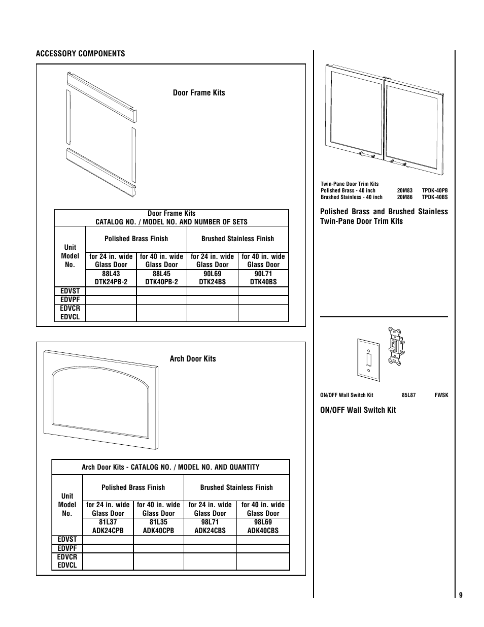 Lennox Hearth ELITE MPTSVDE User Manual | Page 9 / 24