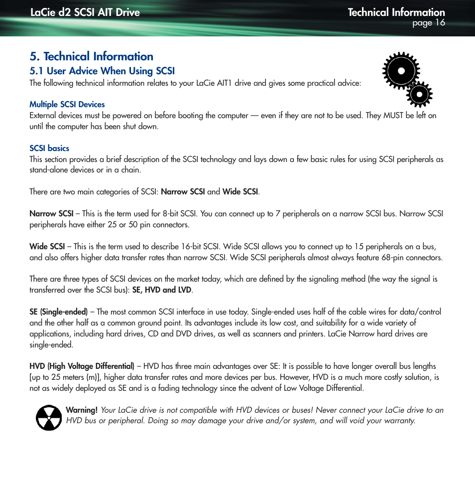 Technical information, 1 user advice when using scsi | Lennox Hearth D2 User Manual | Page 16 / 31