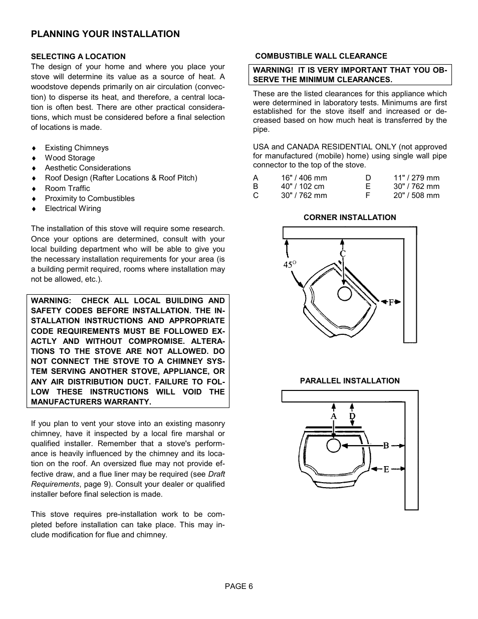 Lennox Hearth TRADITIONS T150C User Manual | Page 6 / 29