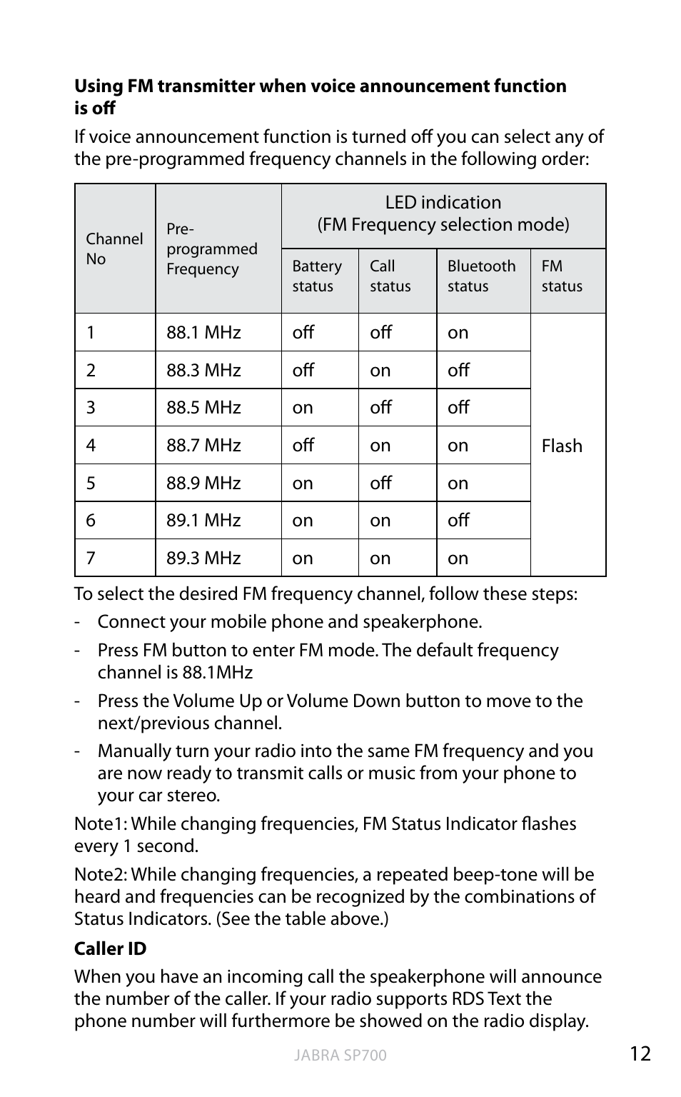English | Jabra SP700 User Manual | Page 13 / 22