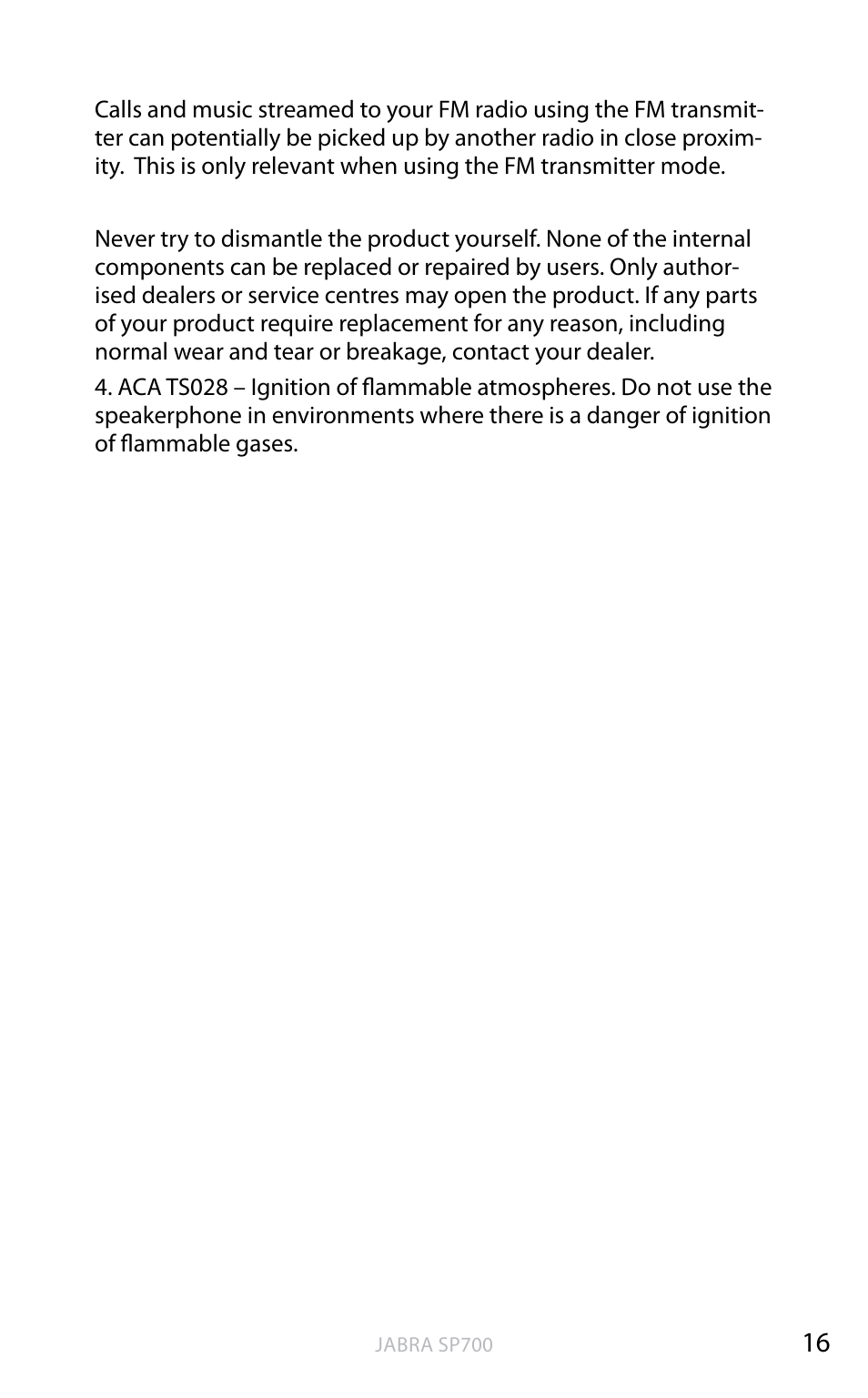 English | Jabra SP700 User Manual | Page 17 / 22
