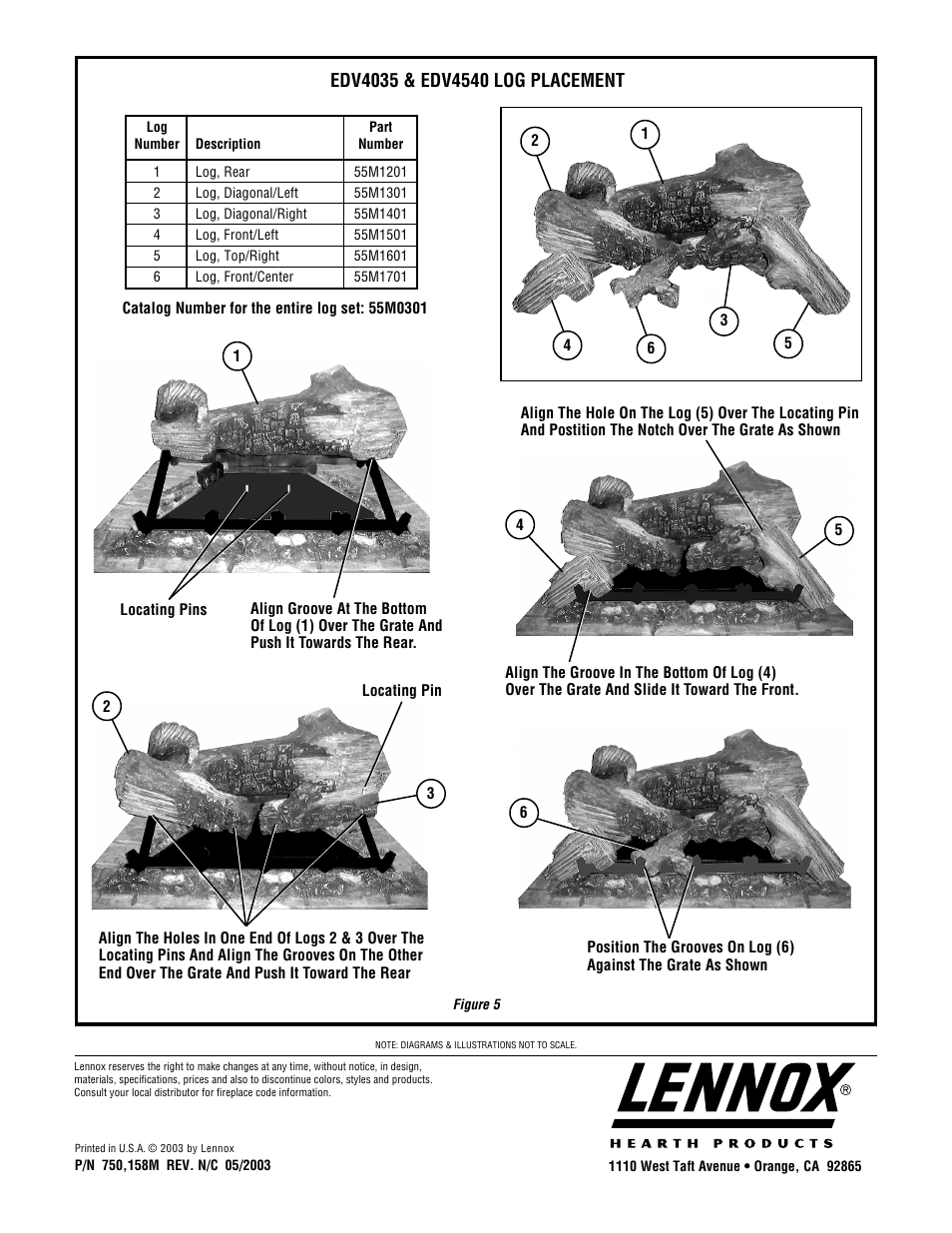 Lennox Hearth EDV3530 series User Manual | Page 4 / 4
