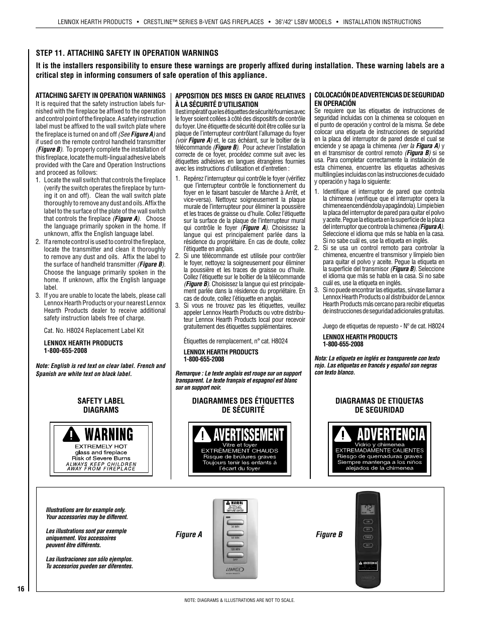 Lennox Hearth Crestline LSBV-3628MN User Manual | Page 16 / 20