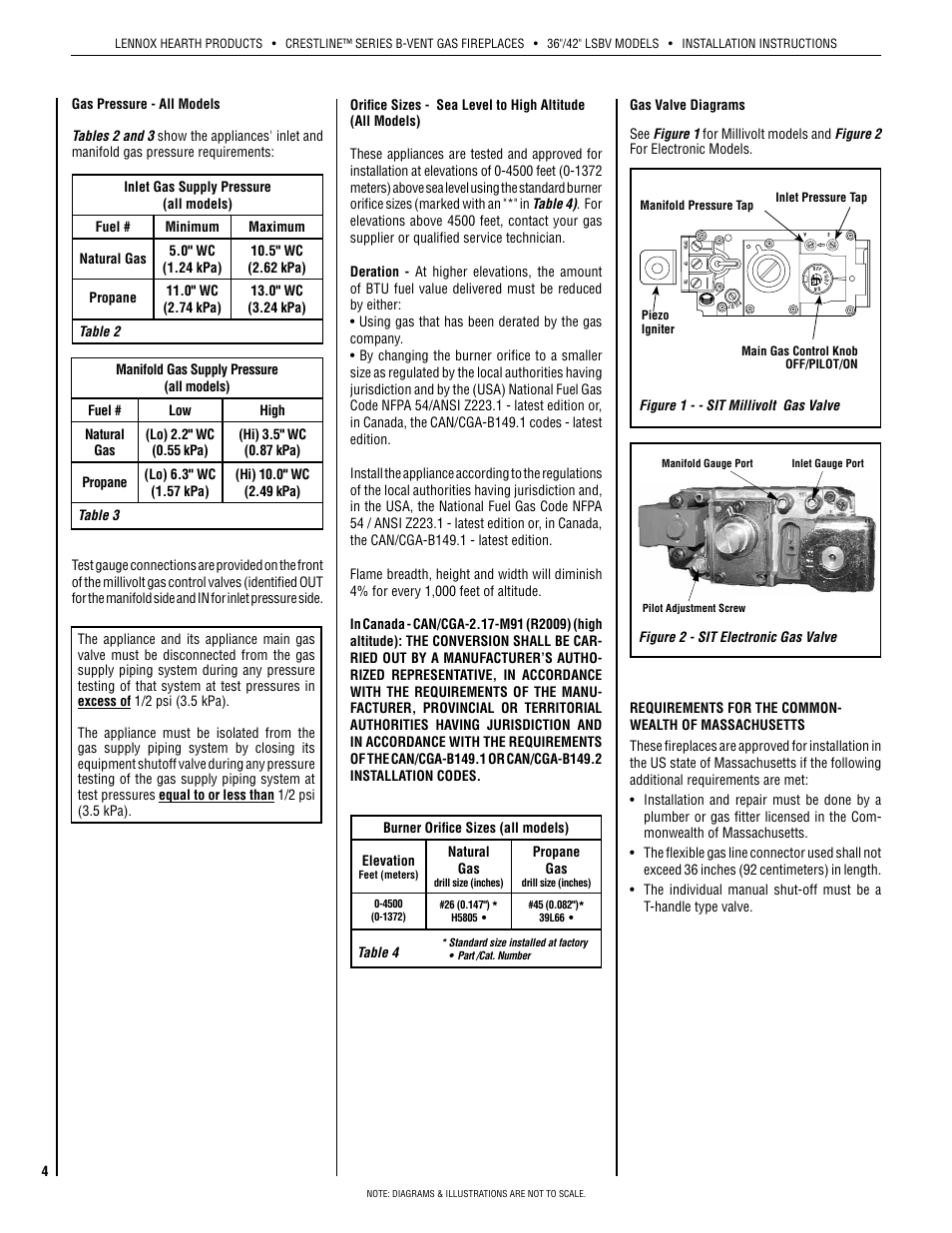 Lennox Hearth Crestline LSBV-3628MN User Manual | Page 4 / 20