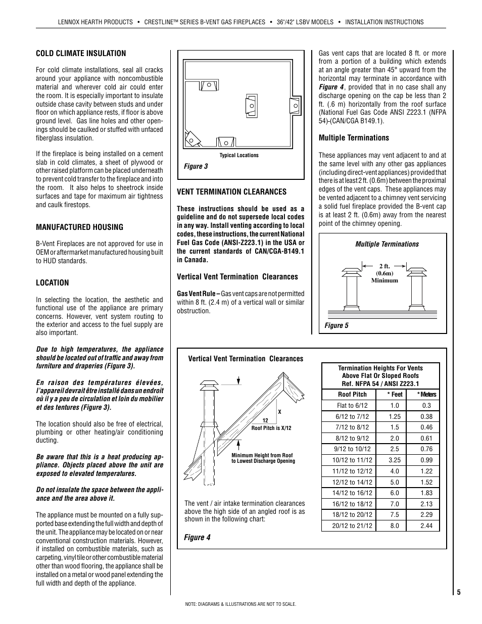 Lennox Hearth Crestline LSBV-3628MN User Manual | Page 5 / 20