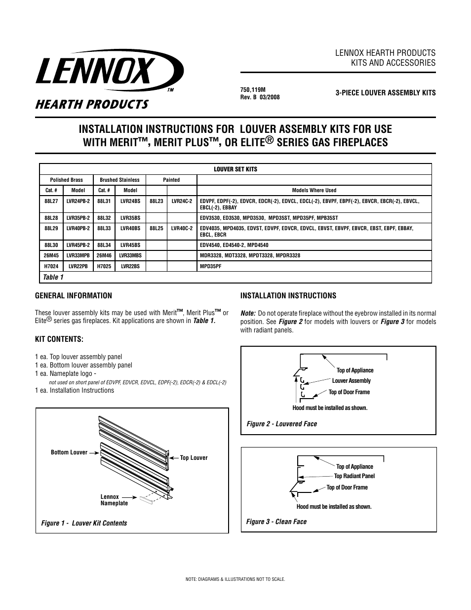 Lennox Hearth Elite Series User Manual | 2 pages