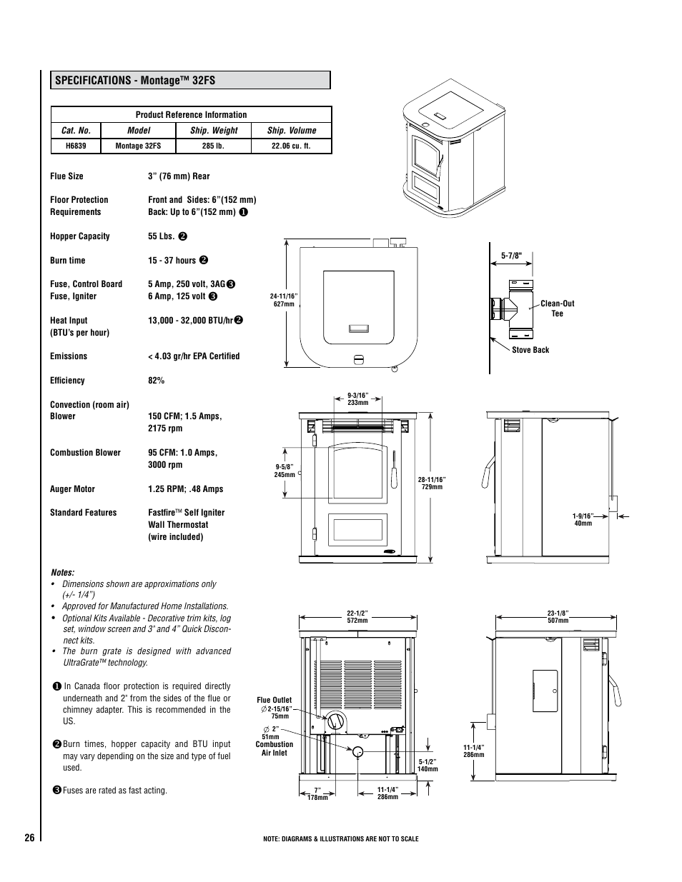 Lennox Hearth MODEL MONTAGE 32FS User Manual | Page 26 / 36