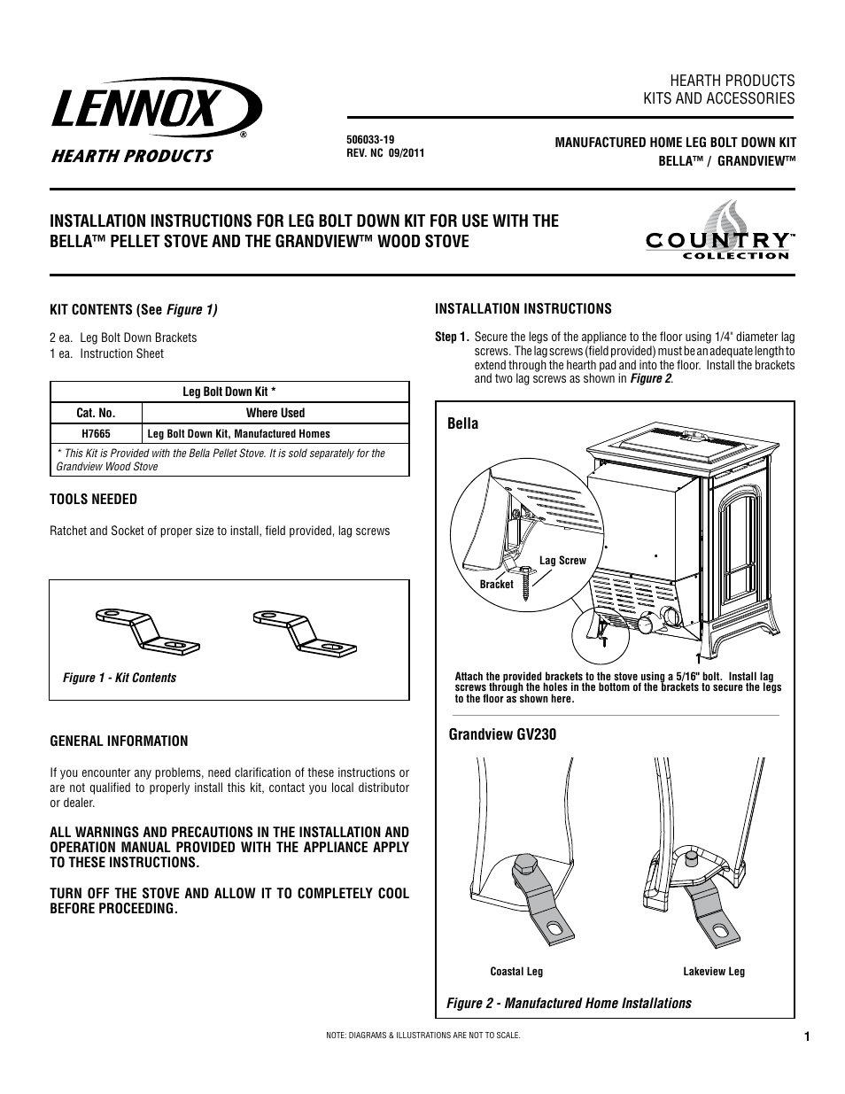 Lennox Hearth 506033-19 User Manual | 2 pages