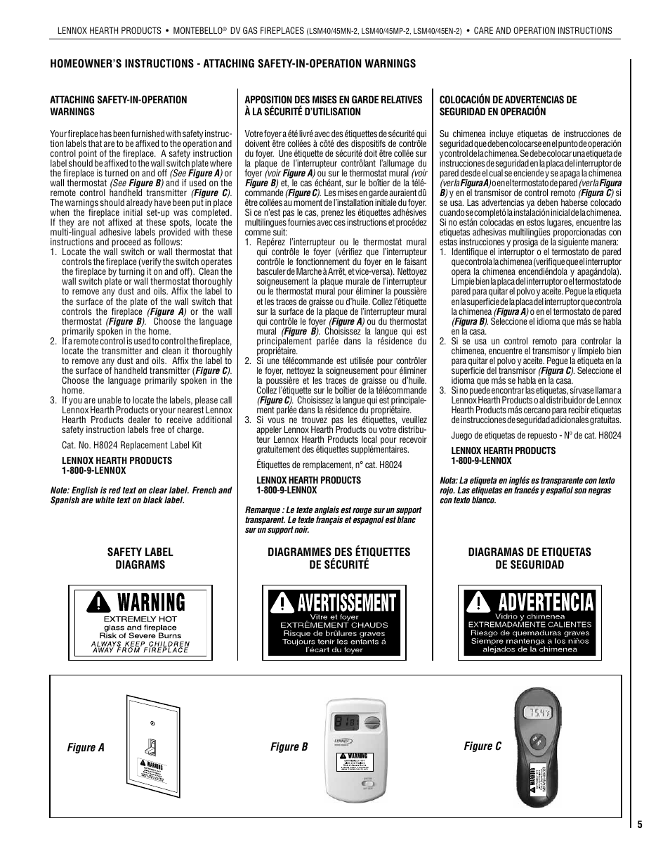 Lennox Hearth 875027M User Manual | Page 5 / 28