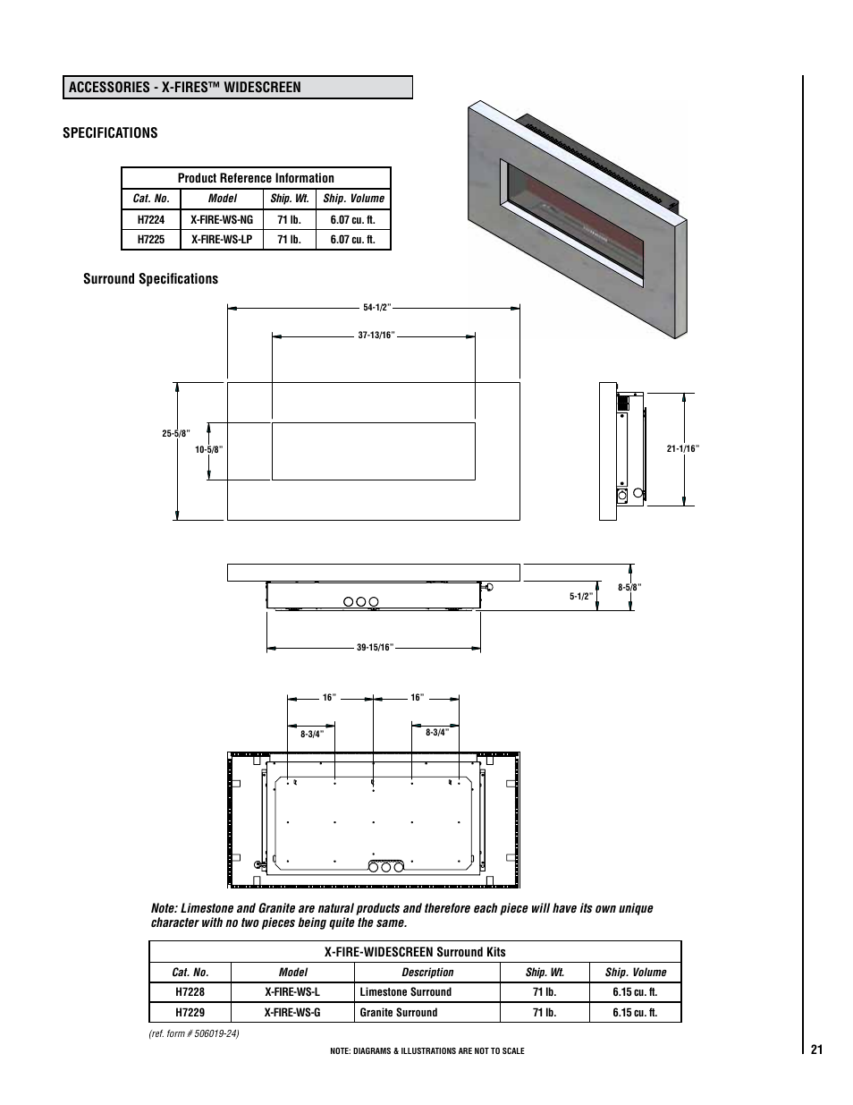 Lennox Hearth CATALYTIC VENT-FREE X-FIRES-WS-NG User Manual | Page 21 / 24