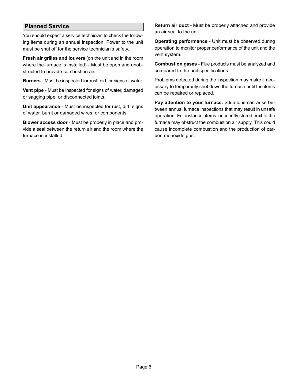 Lennox Hearth G60UHV(X) User Manual | Page 6 / 6