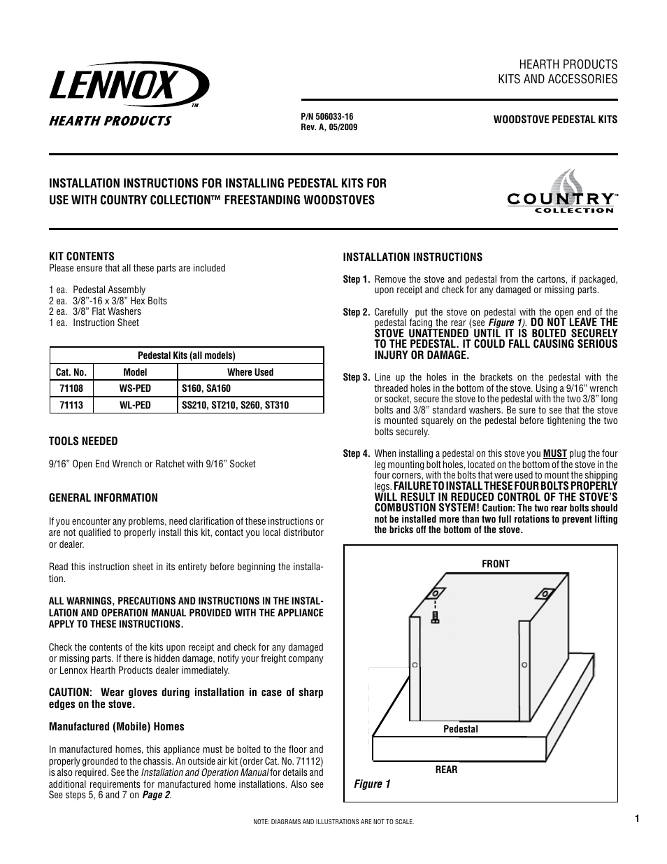 Lennox Hearth COUNTRY 506033-16 User Manual | 2 pages