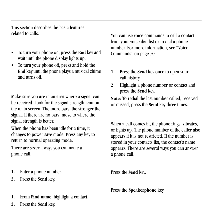 2 call features, Power phone up, Make phone calls | Answer phone calls, Call features, Power phone up make phone calls answer phone calls, 2call features | Lennox Hearth X-TC User Manual | Page 18 / 88