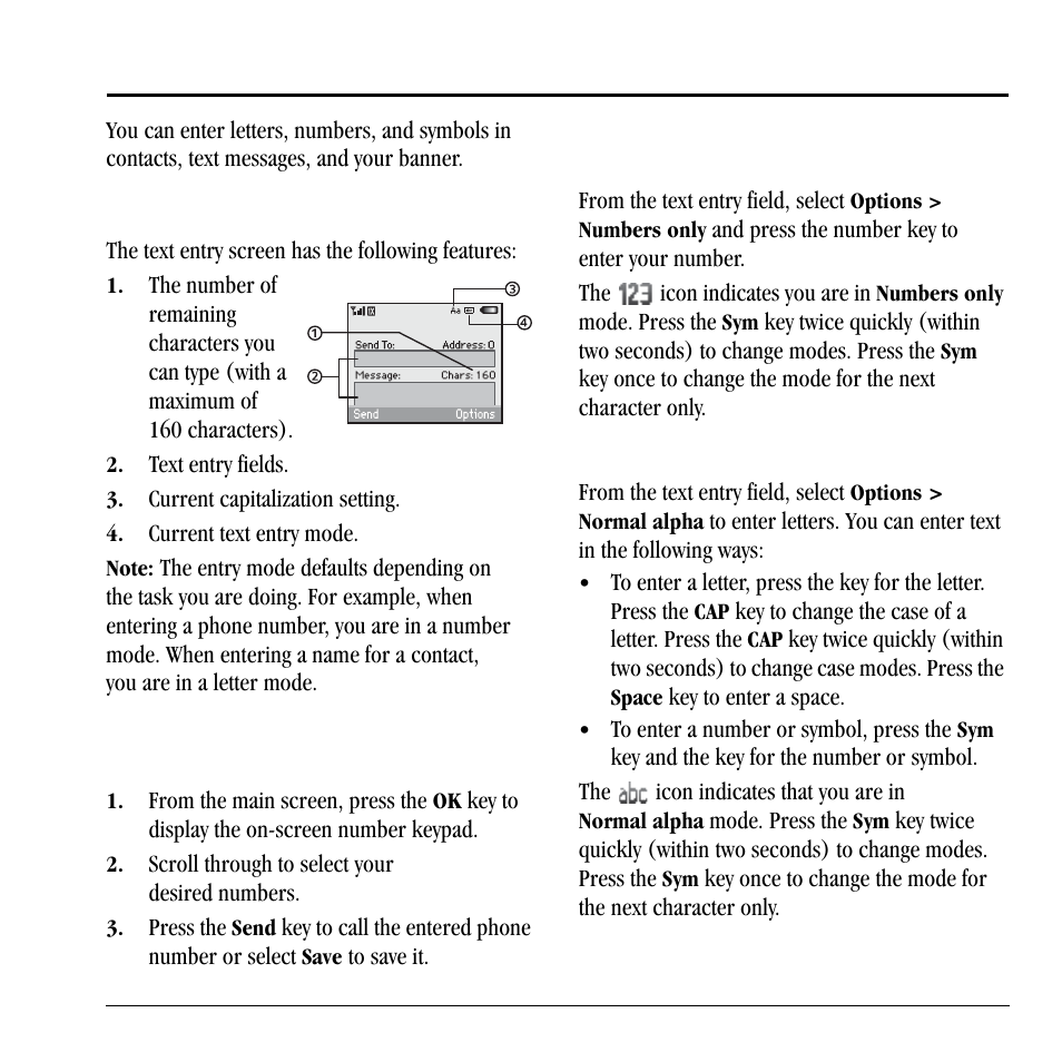 3 text entry, Text entry modes, Text entry | 3text entry, Enter phone numbers from the main screen, Enter numbers with qwerty keypad, Enter letters with qwerty keypad | Lennox Hearth X-TC User Manual | Page 21 / 88