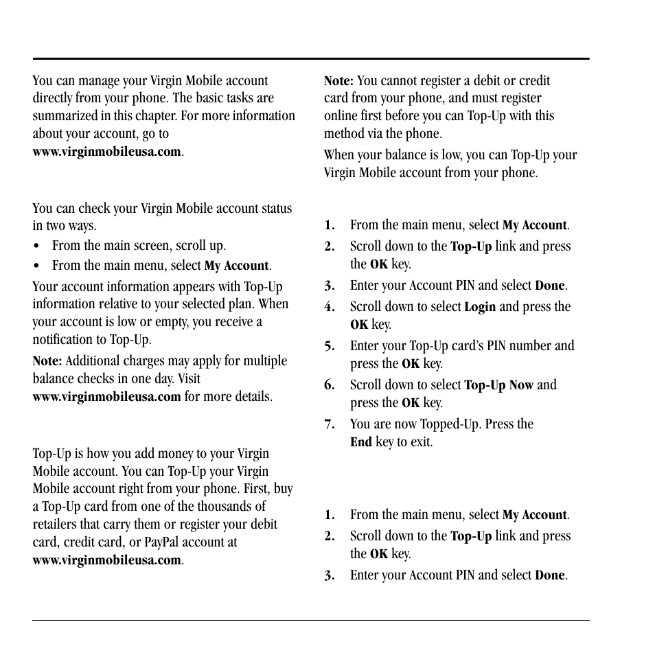 8 my account, Check your account balance, Top-up your account | My account, Check your account balance top-up your account, 8my account, Top-up with a top-up card | Lennox Hearth X-TC User Manual | Page 48 / 88