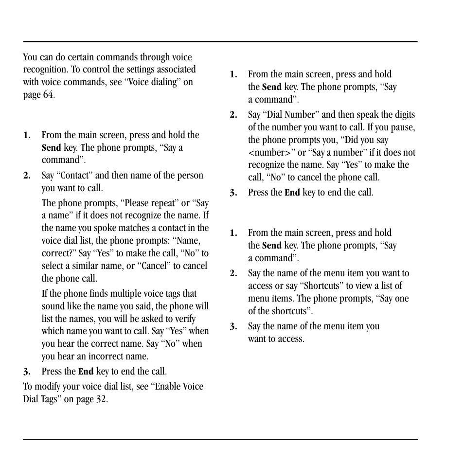 14 voice commands, Call a contact, Call a number | Use a shortcut, Call a contact call a number use a shortcut | Lennox Hearth X-TC User Manual | Page 78 / 88