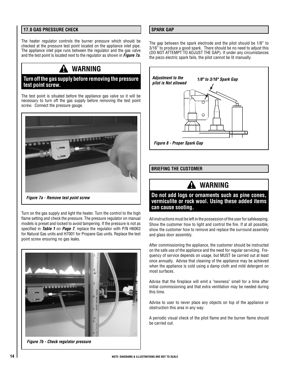 Warning | Lennox Hearth X-FIRES-1000-LP User Manual | Page 14 / 24