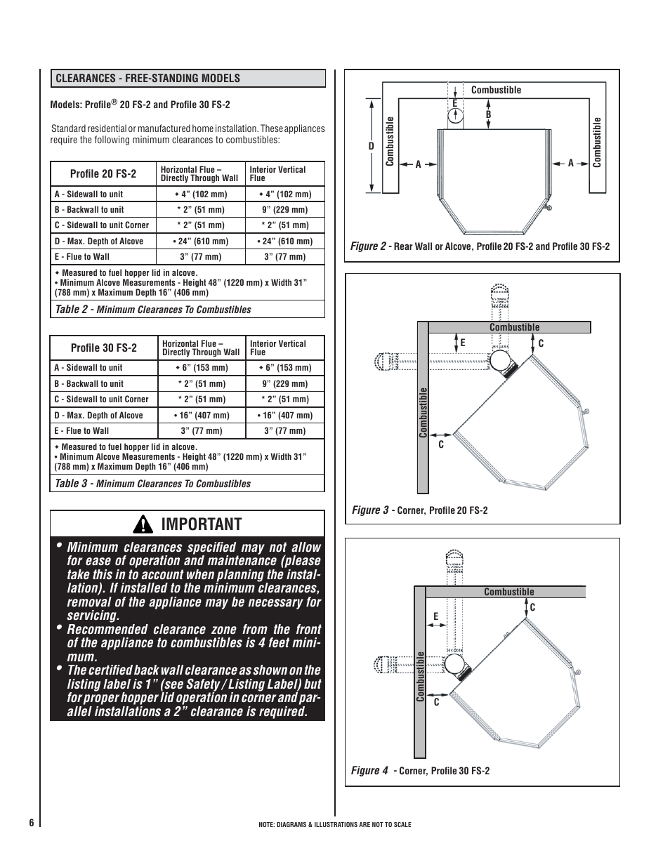 Important | Lennox Hearth WHITFIELD 30 FS-2 User Manual | Page 6 / 48