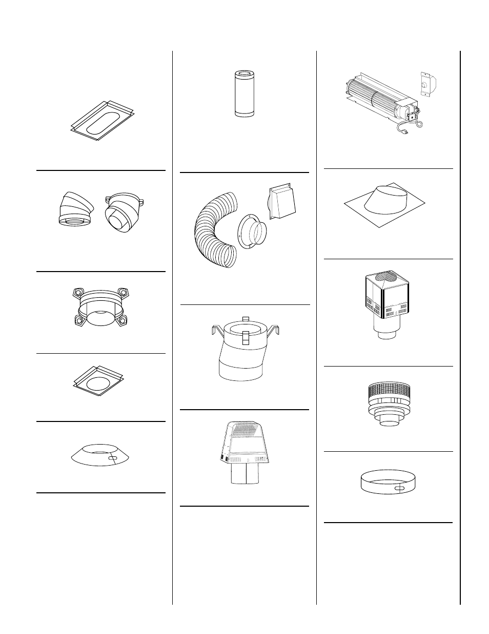 Installation components, Shipping weight 188 lbs | Lennox Hearth HCI-42 User Manual | Page 19 / 20