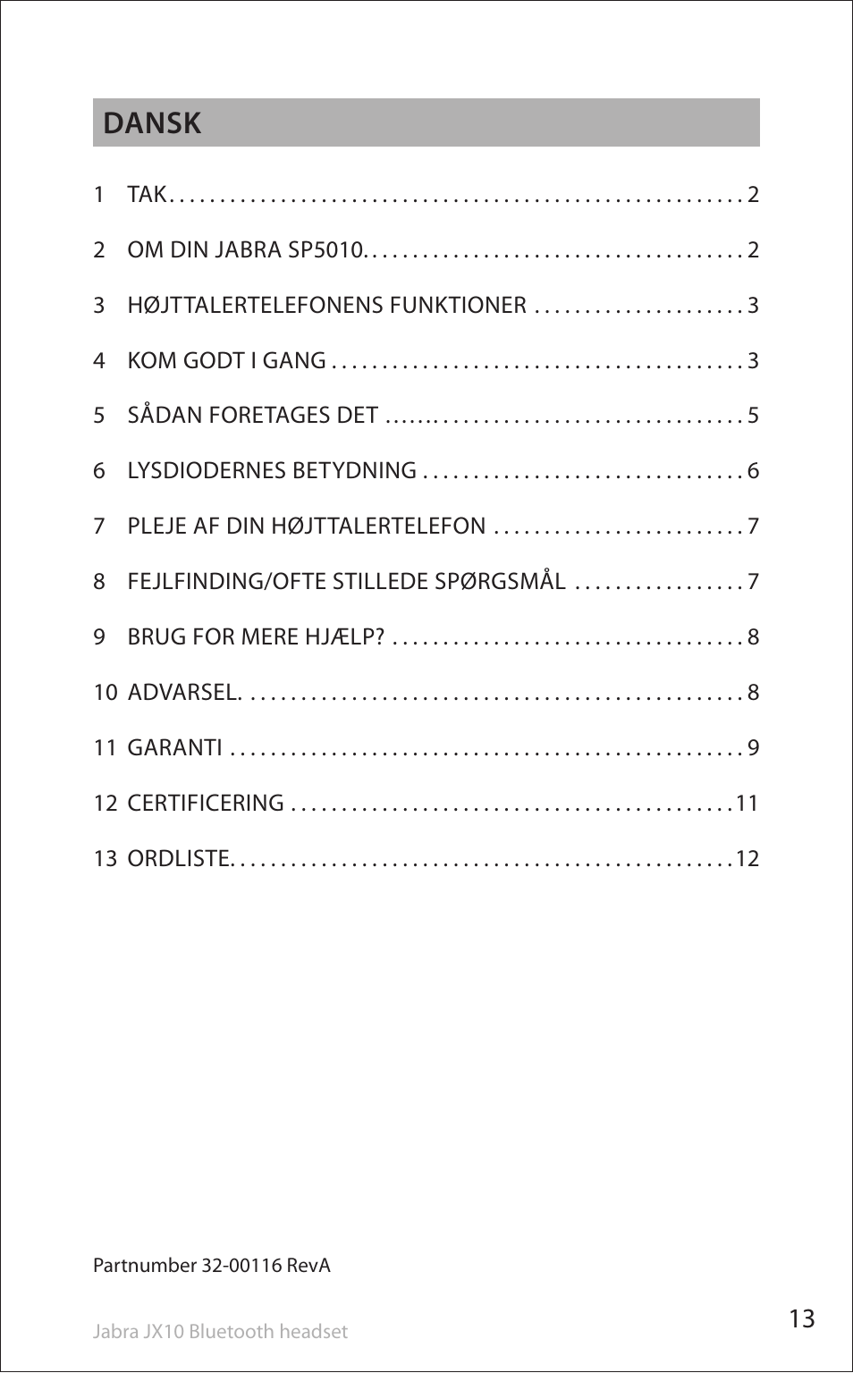 Dansk | Lennox Hearth SP5050 User Manual | Page 15 / 221
