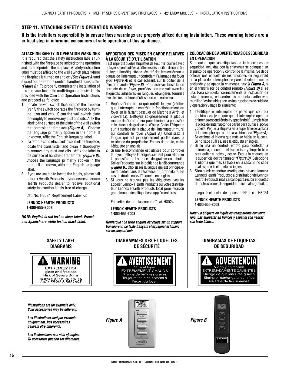 Lennox Hearth INTERTEK LMBV-42REN User Manual | Page 16 / 20