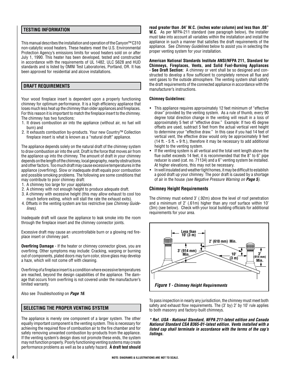 Lennox Hearth CANYON C310 User Manual | Page 4 / 24