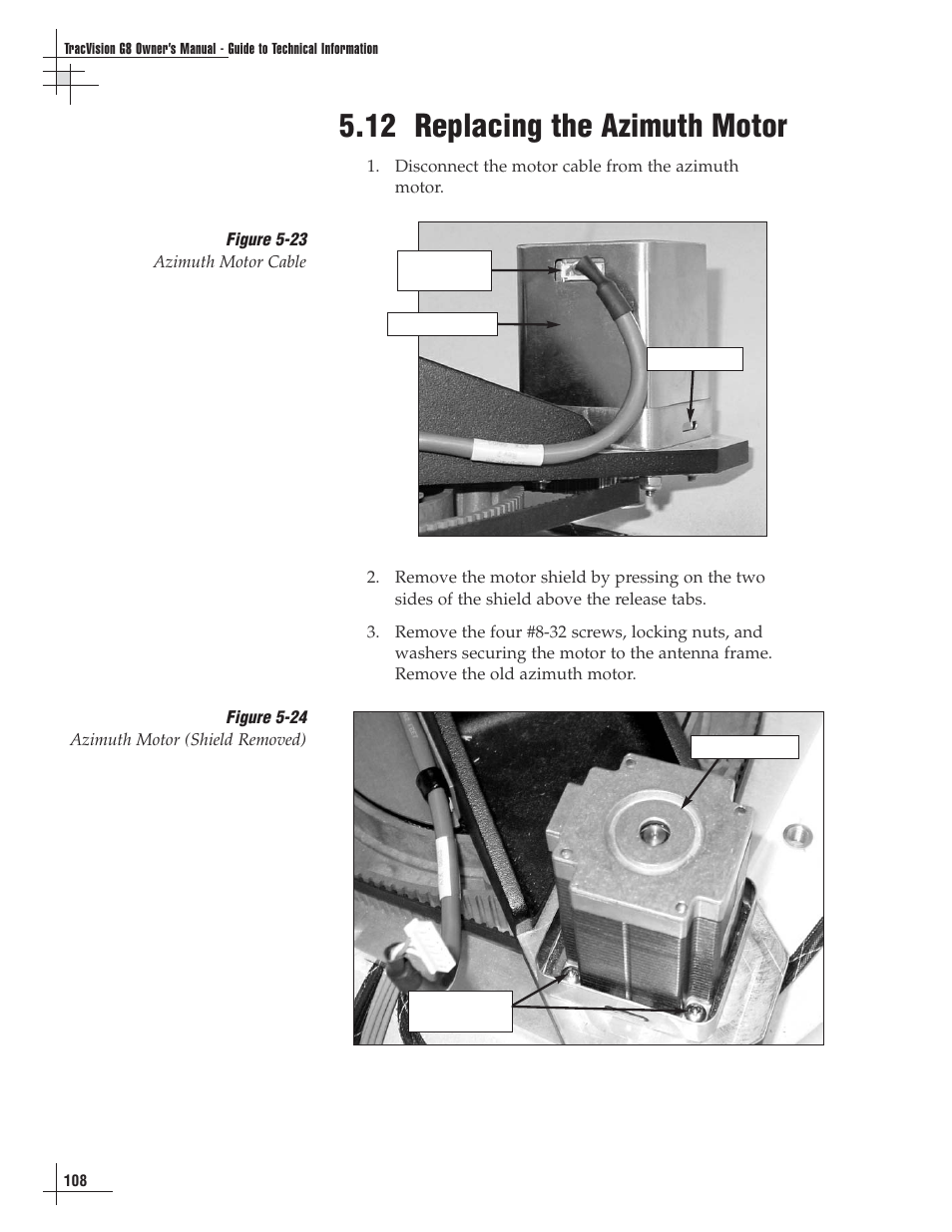 12 - replacing the azimuth motor, 12 replacing the azimuth motor | Lennox Hearth G8 User Manual | Page 106 / 144