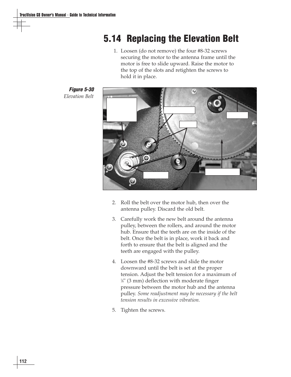 14 - replacing the elevation belt, 14 replacing the elevation belt | Lennox Hearth G8 User Manual | Page 110 / 144