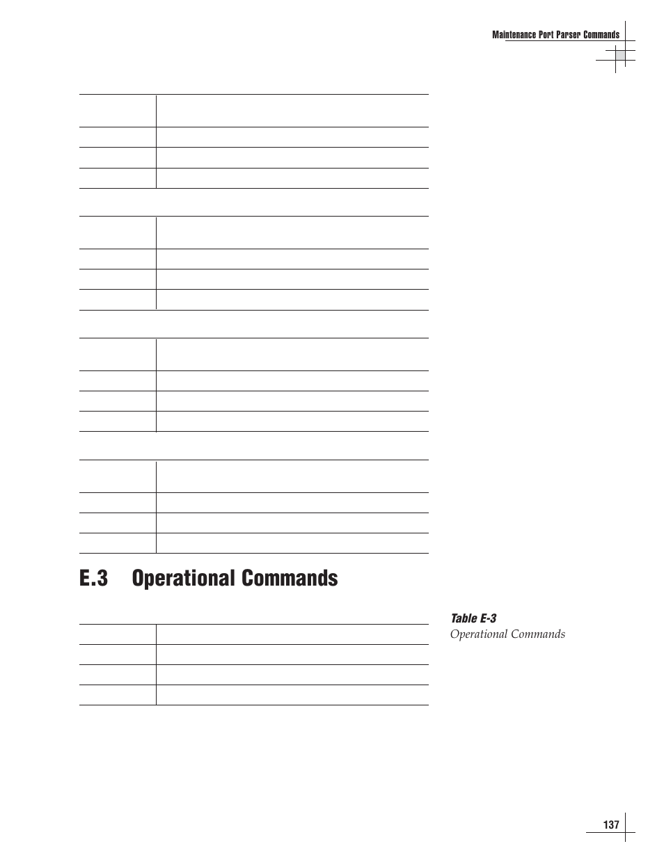 E.3 operational commands | Lennox Hearth G8 User Manual | Page 130 / 144