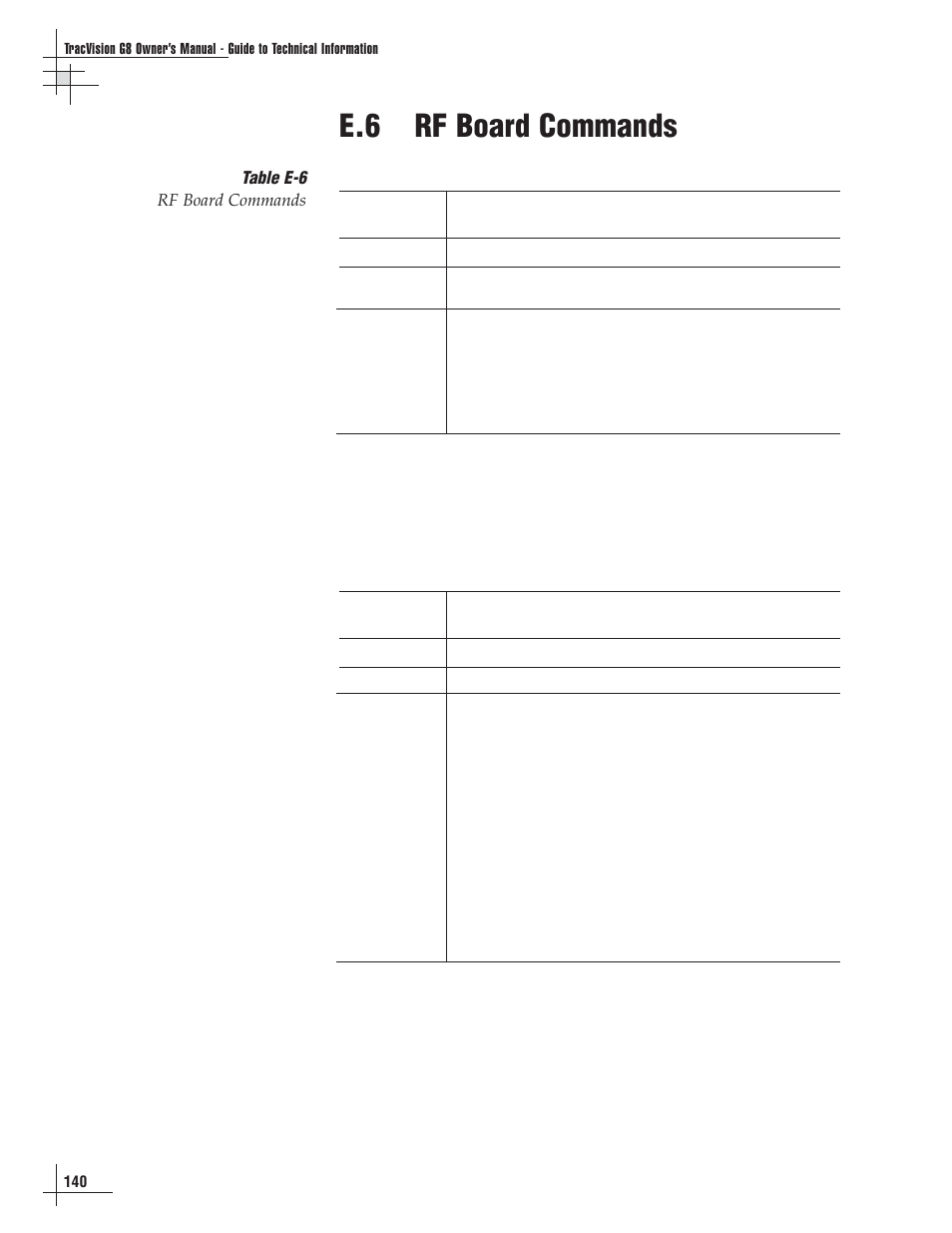 E.6 rf board commands | Lennox Hearth G8 User Manual | Page 133 / 144