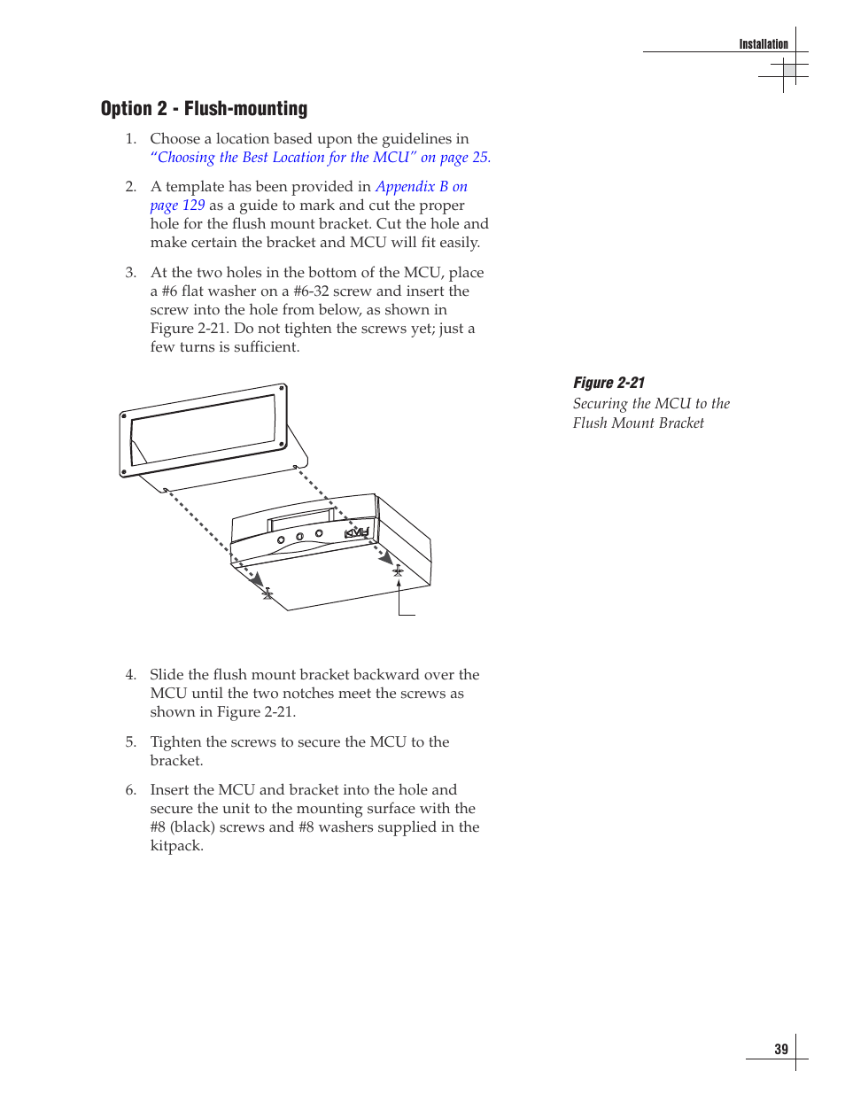 Option 2 - flush-mounting | Lennox Hearth G8 User Manual | Page 42 / 144