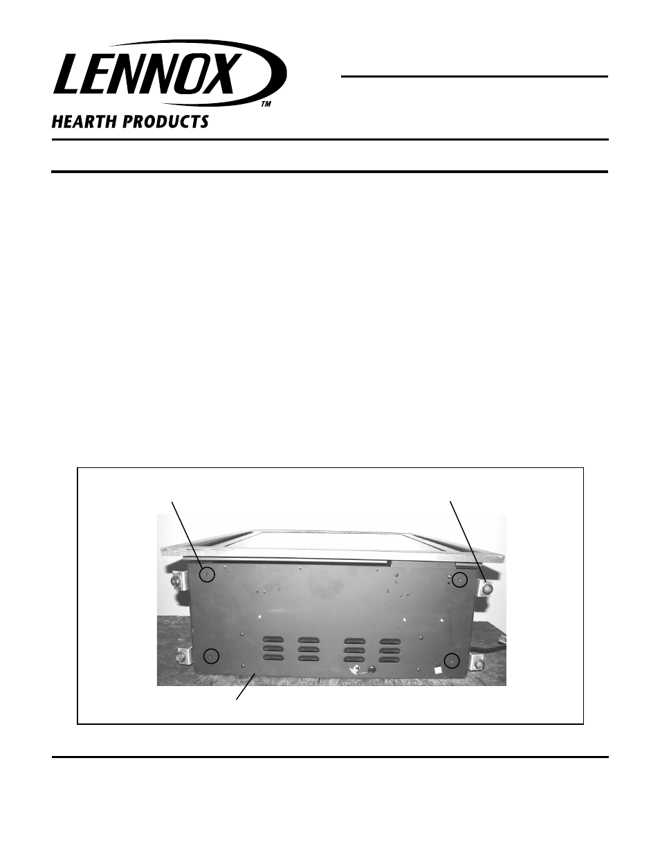 Lennox Hearth Leveling Leg Field Fix Kit MPE-27 User Manual | 1 page