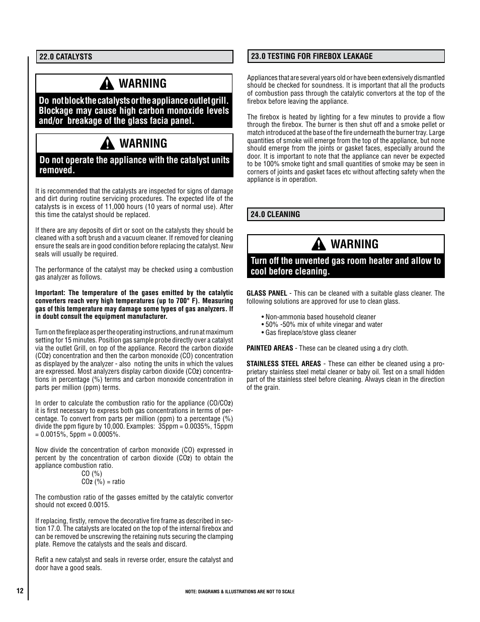 Warning | Lennox Hearth Elite CVF-NG User Manual | Page 12 / 18