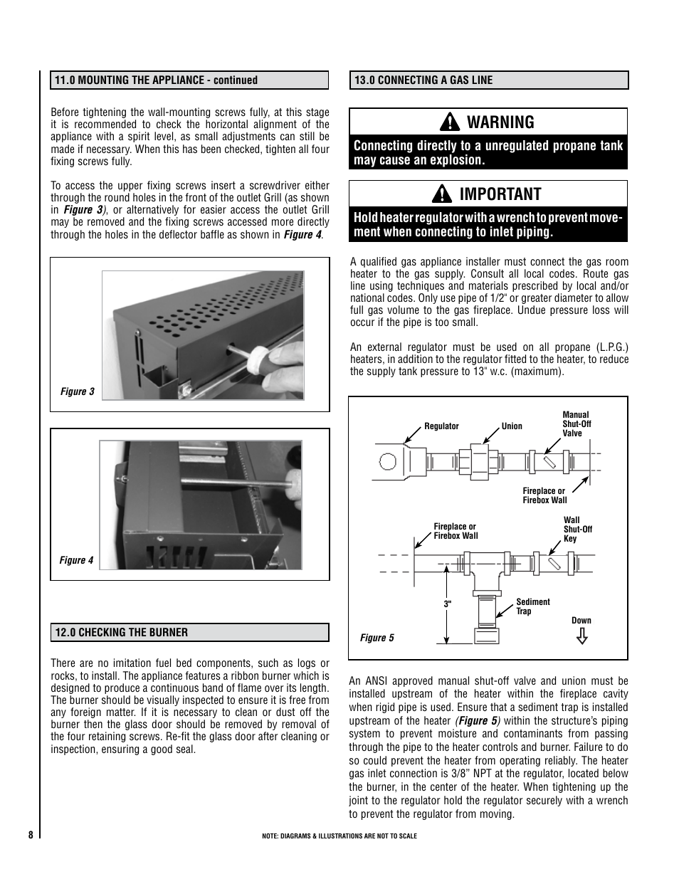 Warning, Important | Lennox Hearth Elite CVF-NG User Manual | Page 8 / 18