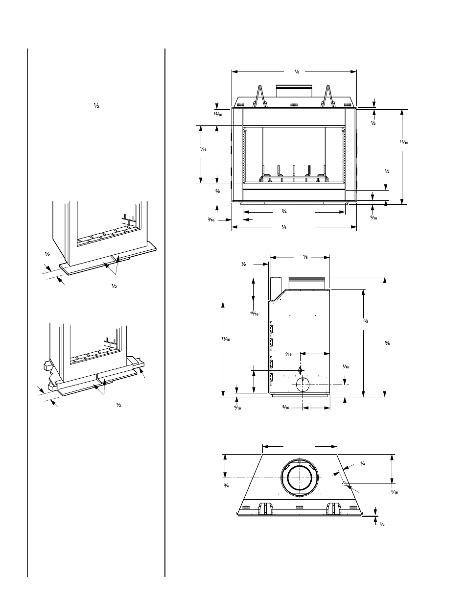 Fireplace specifications | Lennox Hearth OASIS SERIES LSO-43 User Manual | Page 6 / 20