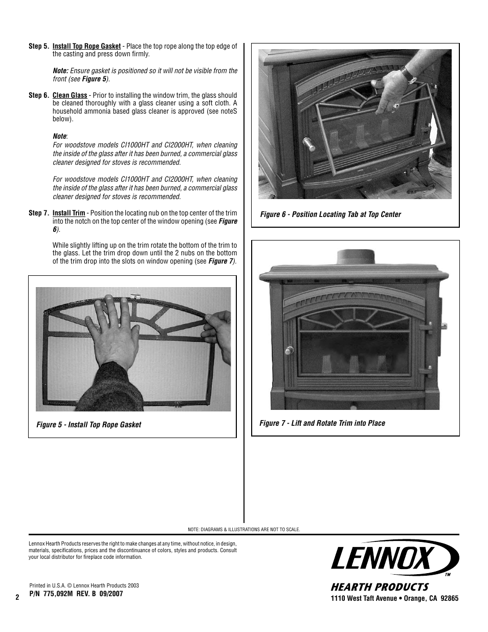 Lennox Hearth SPECTRA CI1000HT User Manual | Page 2 / 2
